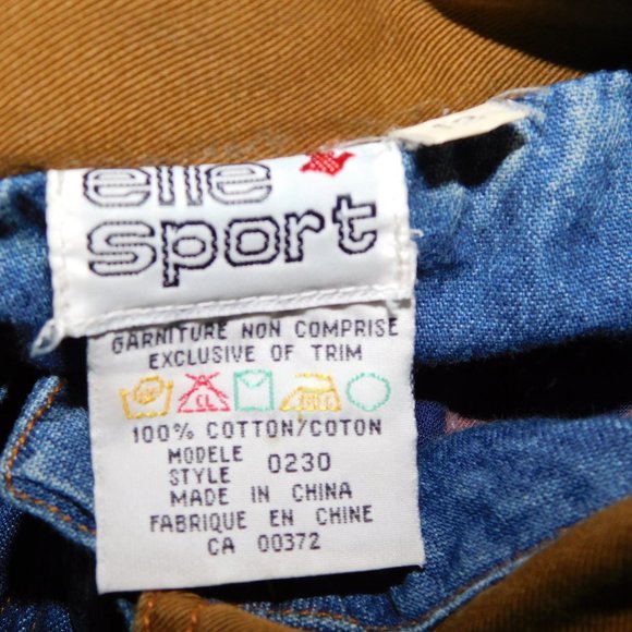 VTG 90s ELLE SPORT Womens 12 Denim Chambray Light Work chore Casual Jacket - Picture 4 of 14